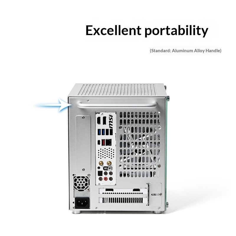 Gabinete de PC ITX Portátil de - Portable Aluminum Itx Case Carry Handle avaliação e preço