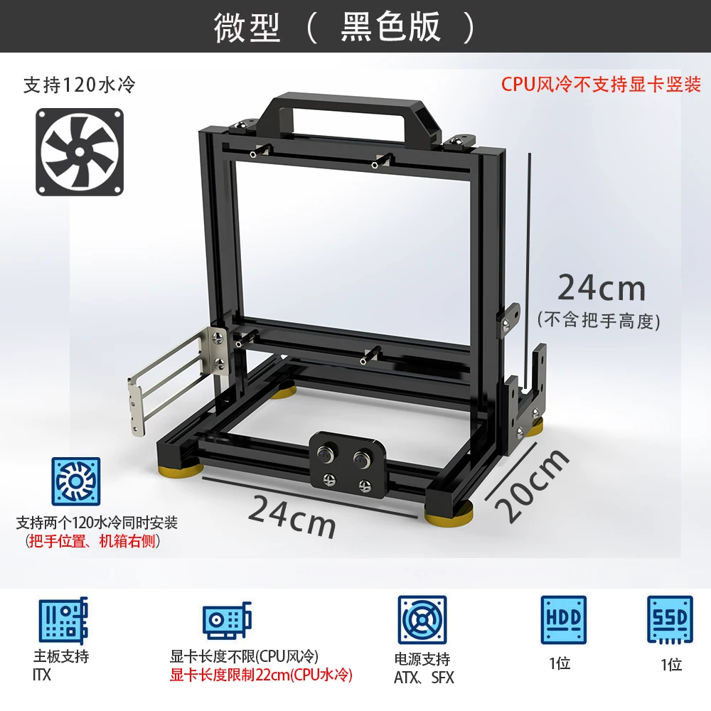 Bancada de Teste Mini Portátil - Aluminum Open Frame Test Bench Water Cooling avaliação e preço