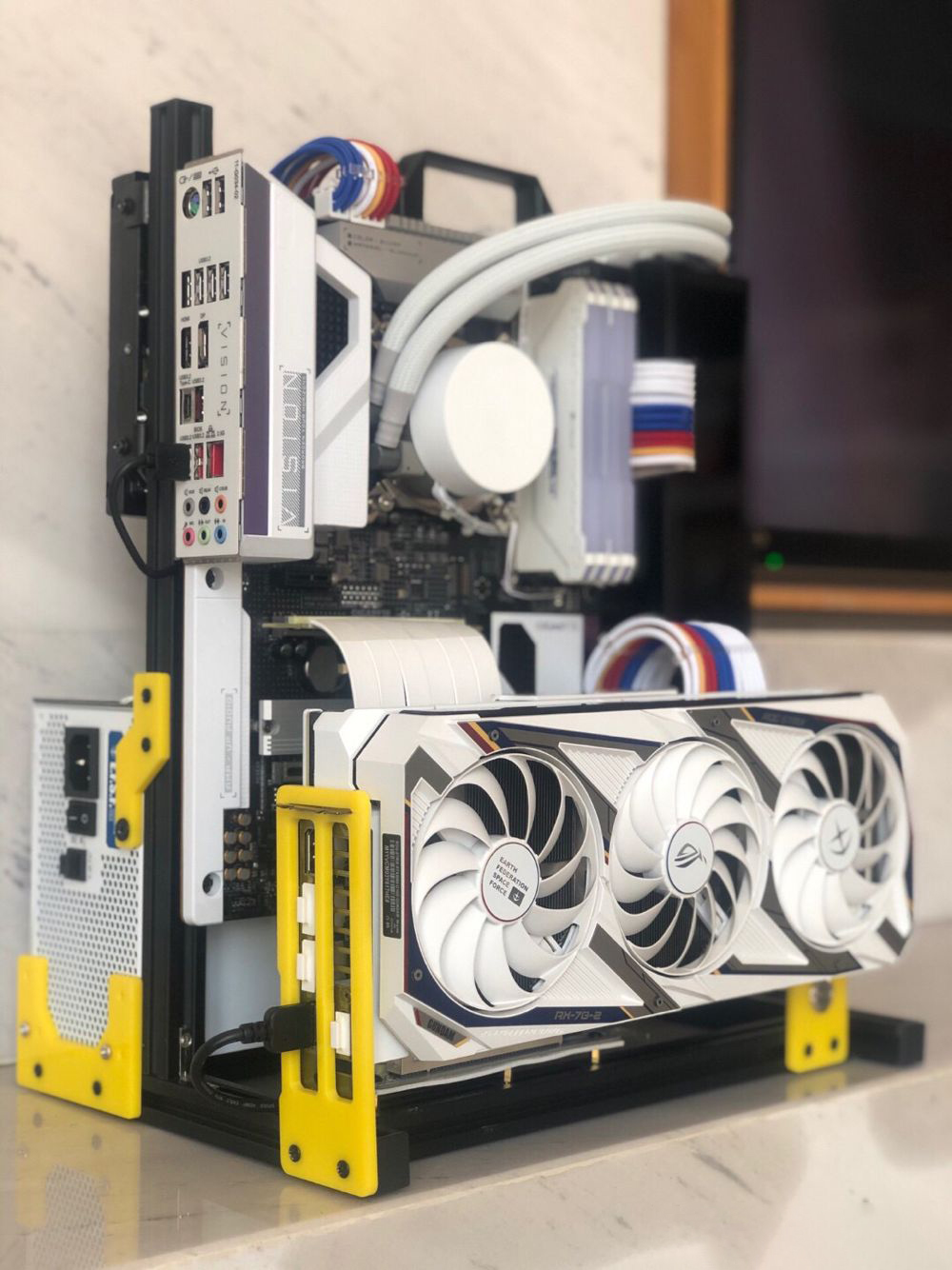 ATX EATX PC Test Bench com alç - Aluminum Open Frame Test Bench Water Cooling avaliação e preço